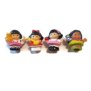 Fisher Price Little People Sonya Lee 3 and Hawaiian Girl 1 Lot of 4 2001-2007